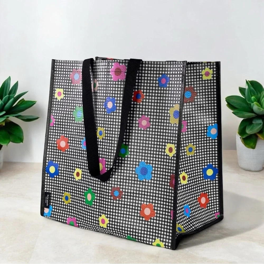 Kate Spade Gingham Garden Shopping Tote, NWT - Picture 2 of 4